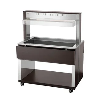 Hot Service Trolley 3 Gastronorm 1/1 Pans - Professional Catering