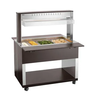 Hot Service Trolley 3 Gastronorm 1/1 Pans - Professional Catering