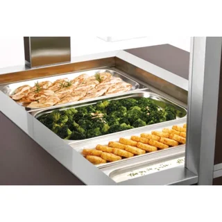 Hot Service Trolley 3 Gastronorm 1/1 Pans - Professional Catering