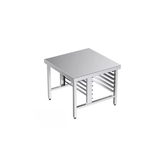 Chariot de Service pour Four à 6 Niveaux GN 1/1 - 600x400 - Dimensions 850x850x700 mm