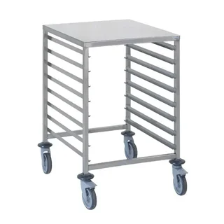 Tournus Service Trolley with Slides - 8 GN 2/1 Levels with Shelf