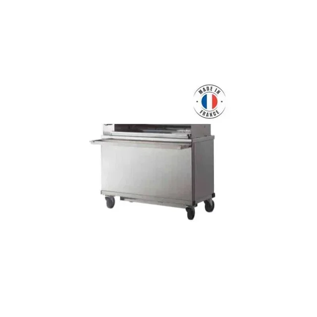 Chariot de Service Mobile pour Rôtissoire - Meuble Support à Roulettes