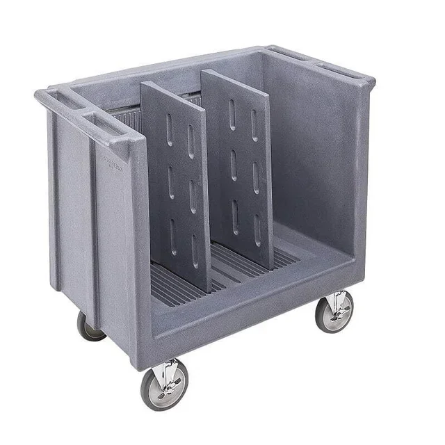 Modular Service Trolley for Plates and Dishes - 2 Removable Dividers