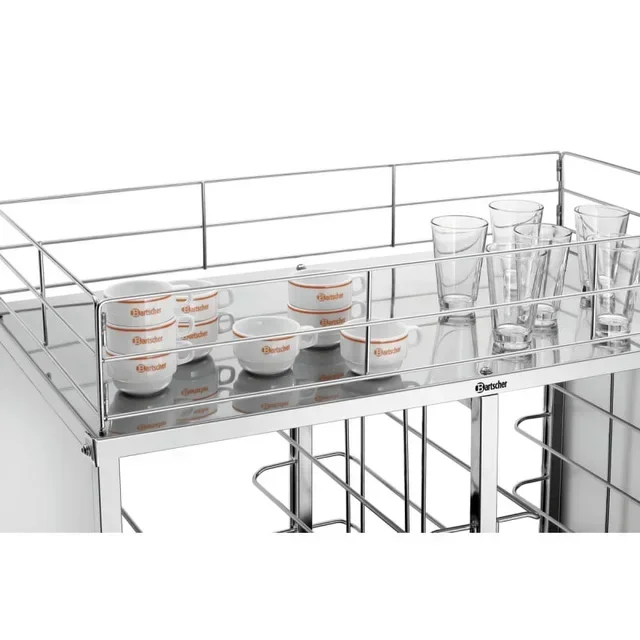 Service Trolley 2 Stainless Steel Shelves - 80 kg Capacity