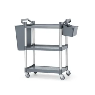 Chariot de Service Polypropylène 3 Niveaux - Chariot de Transport Multi-usages