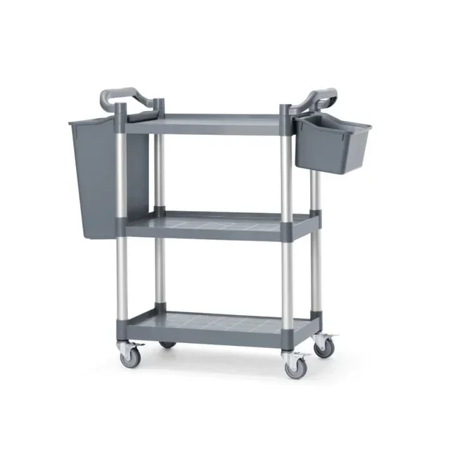 Chariot de Service Polypropylène 3 Niveaux - Chariot de Transport Multi-usages