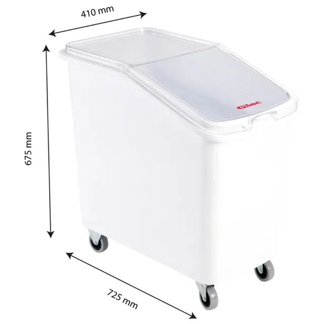 Contenedor de Almacenamiento de Alimentos 100 Litros con Ruedas