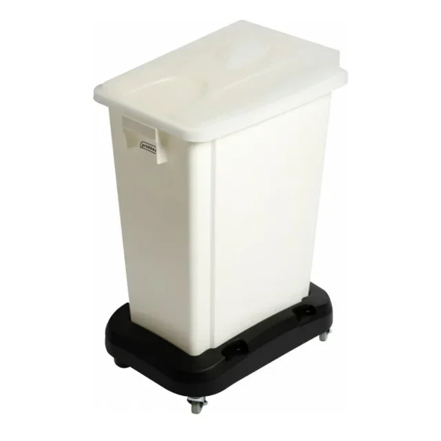 Chariot de Stockage Alimentaire 60 Litres avec Bac à Ingrédients Blanc