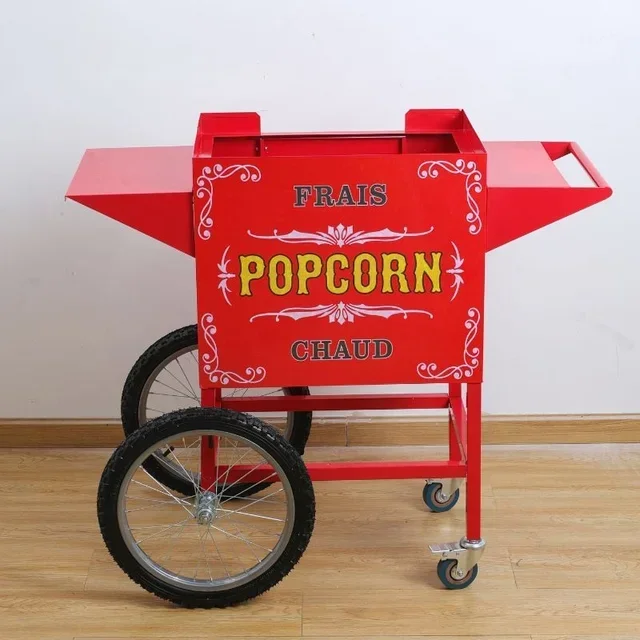 Red Popcorn Trolley - Mobile Stand for Popcorn Machine