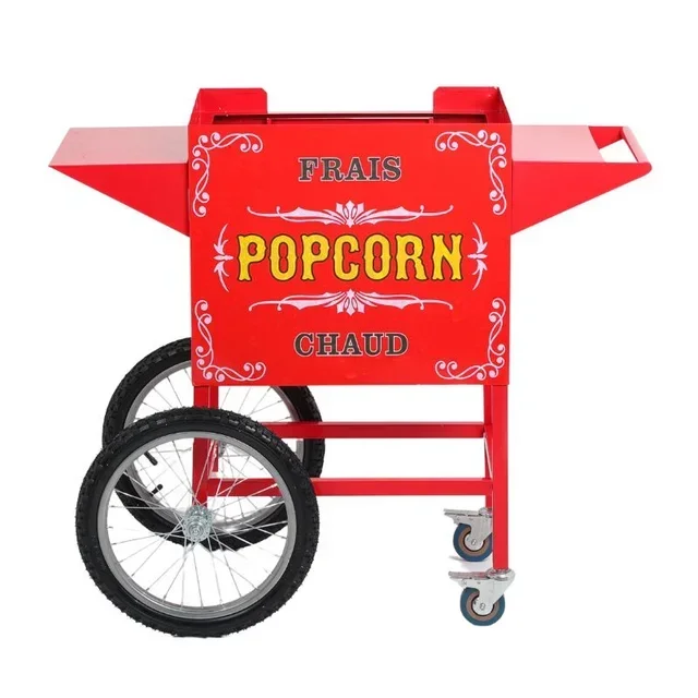 Red Popcorn Trolley - Mobile Stand for Popcorn Machine