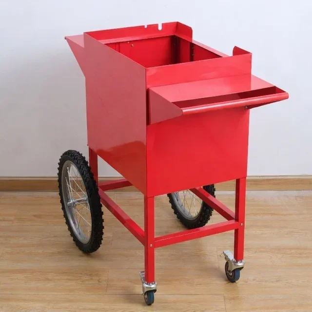 Carrinho Distribuidor de Pipoca Vermelho - Suporte Móvel para Máquina de Pipoca