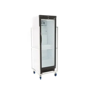 Refrigerated Display Cart for Beverages with Glass Door