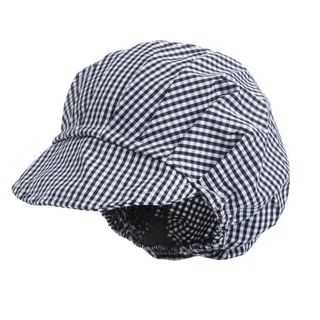 Cappello da Chef con Visiera Vichy Blu Bianco, Policotone, Taglia Unica