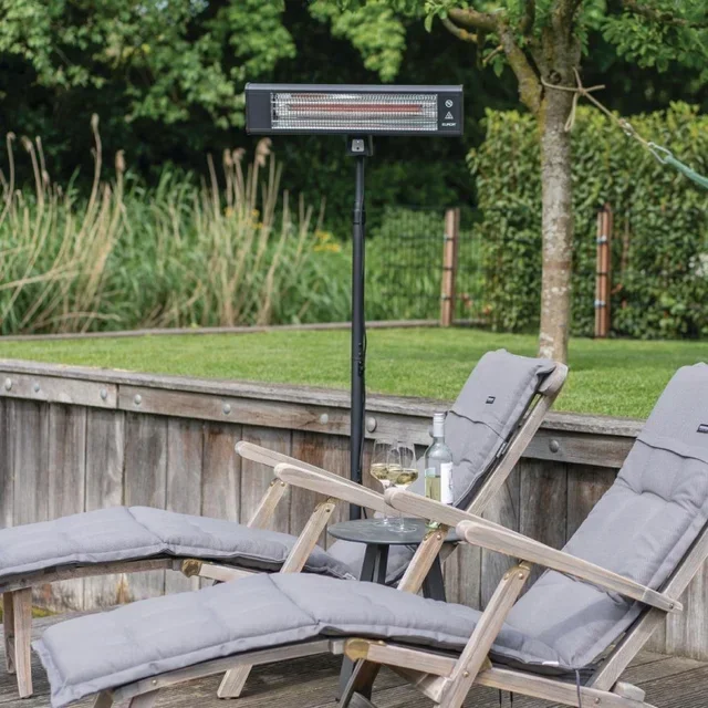 Calentador Eléctrico Exterior Eurom TH1800S – Mando a Distancia Incluido para Terraza
