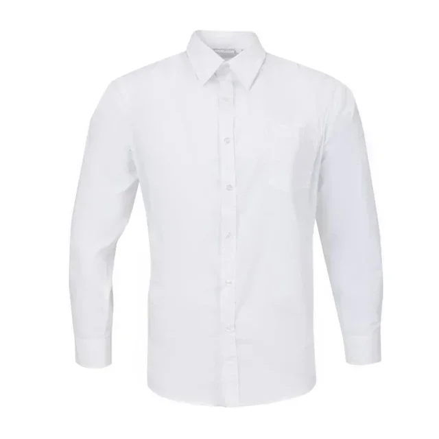 Unisex White Long Sleeve Shirt - Size S