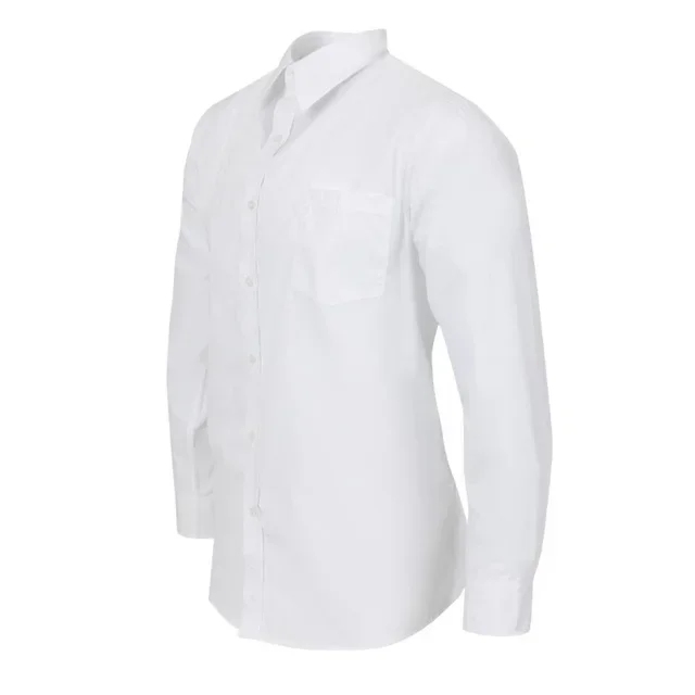 Unisex White Long Sleeve Shirt - Size S