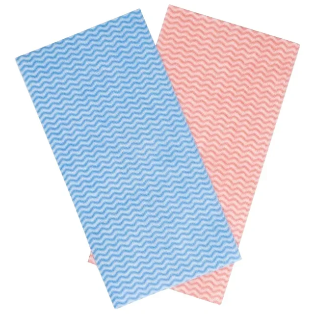 Blaue Mikrofaser Reinigungstücher Badezimmerpflege - 50er Pack