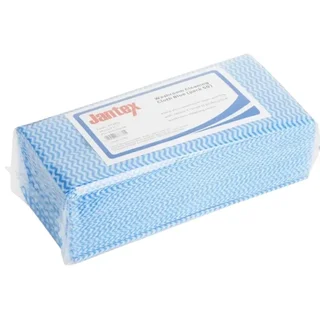 Blaue Mikrofaser Reinigungstücher Badezimmerpflege - 50er Pack