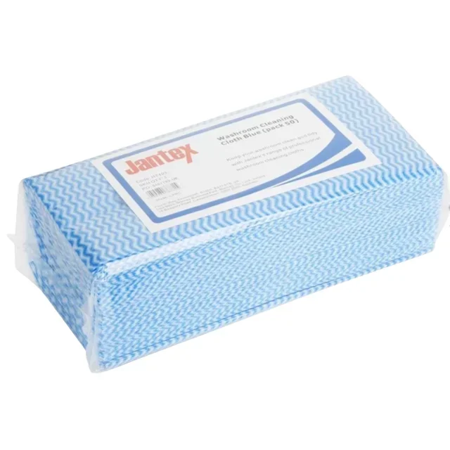 Blue Microfiber Cloth Bathroom Maintenance - Pack of 50 Units