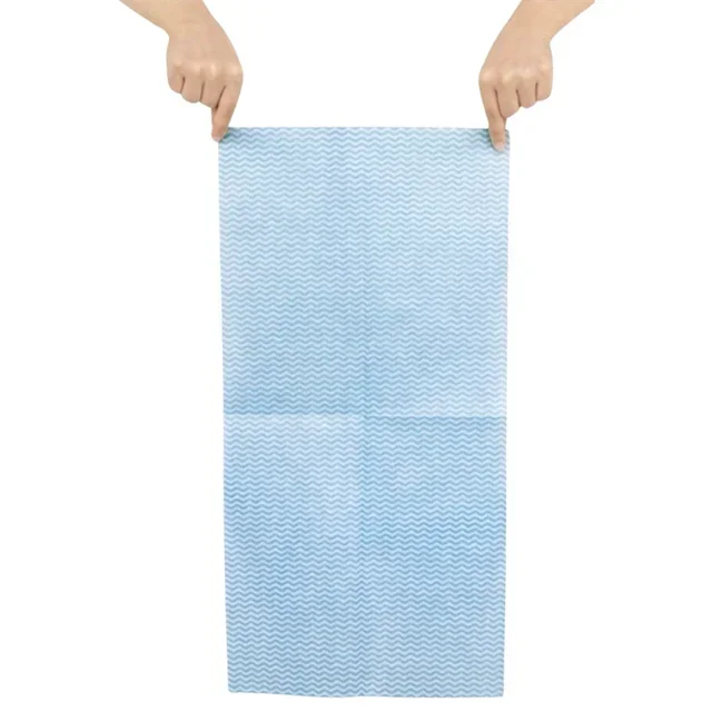 Blaue Mikrofaser Reinigungstücher Badezimmerpflege - 50er Pack