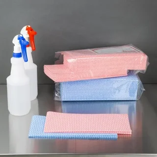 Blaue Mikrofaser Reinigungstücher Badezimmerpflege - 50er Pack