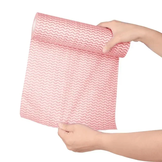 Red Non-Woven Cloth - Roll of 100 Units