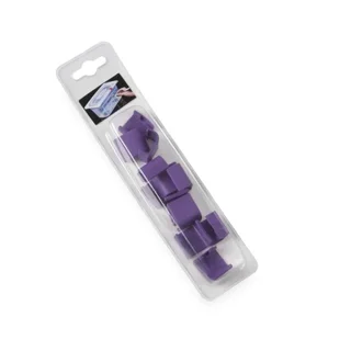 Clips de Fixation Violets pour Boîtes de Rangement - Set de 12 Pièces