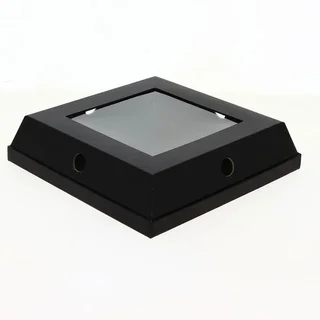 Cloche à Fromage Carrée Noire 250x250 mm avec Hublot Transparent PVC