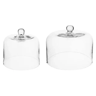 Cloche à Pâtisserie en Verre Transparent - Diamètre 24 cm x Hauteur 19 cm