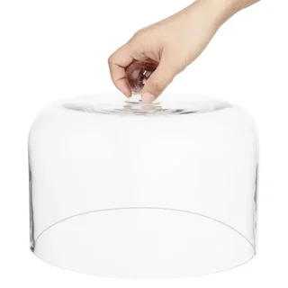 Cloche à Pâtisserie en Verre Transparent - Diamètre 24 cm x Hauteur 19 cm