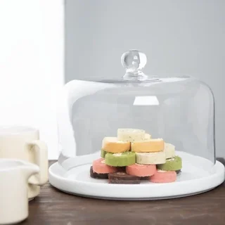 Cloche à Pâtisserie en Verre Transparent - Diamètre 24 cm x Hauteur 19 cm