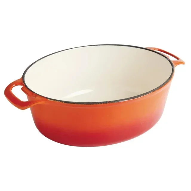 Oval Dutch Oven 5 Liters - Orange Enamel