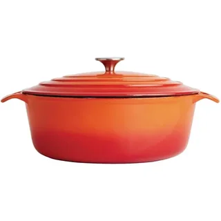 Oval Dutch Oven 5 Liters - Orange Enamel