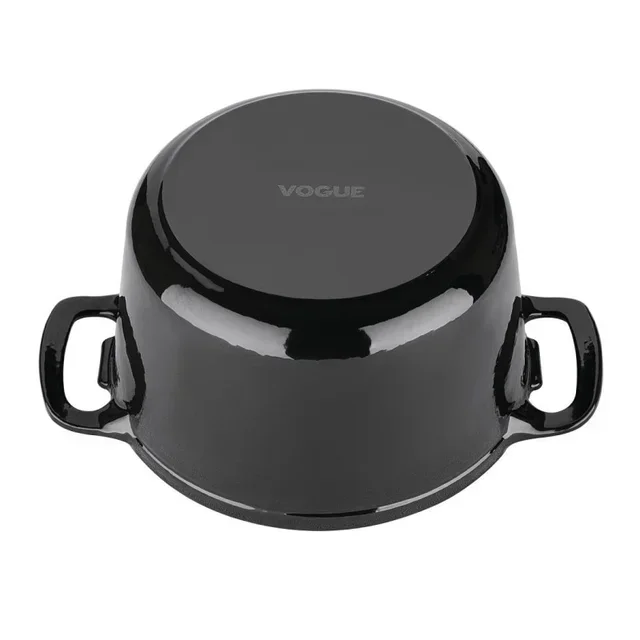 Cocotte Redonda Preto Fosco 3,2 L - Ferro Fundido Esmaltado