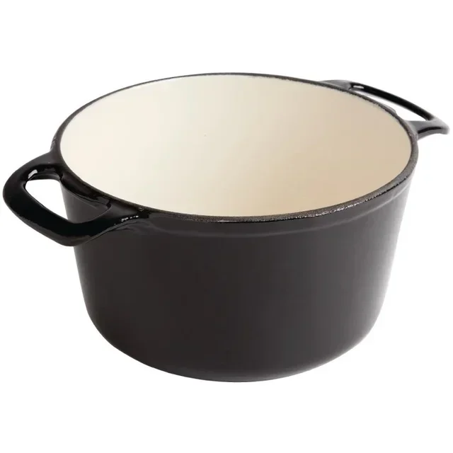 Cocotte Redonda Preto Fosco 3,2 L - Ferro Fundido Esmaltado