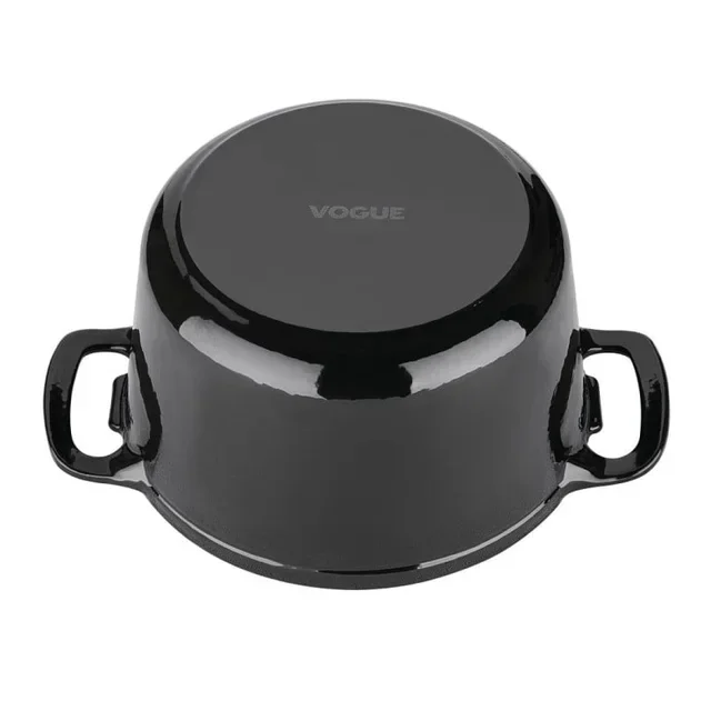 Cocotte Redonda Grande Capacidade 4 Litros - Ferro Fundido Esmaltado Preto