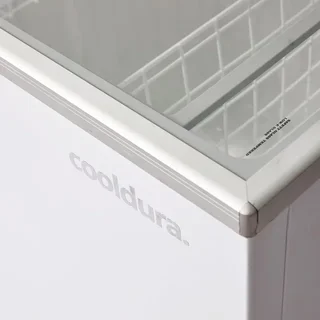314L White Refrigerator Freezer Chest on Transport Trolley