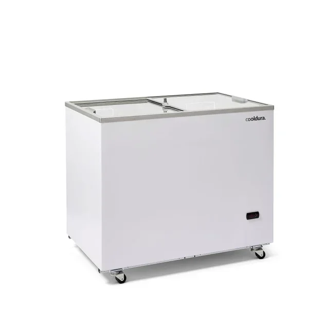 Coffre Réfrigéré et Congélateur 314 L Blanc avec Chariot de Manutention