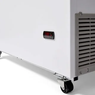 314L White Refrigerator Freezer Chest on Transport Trolley