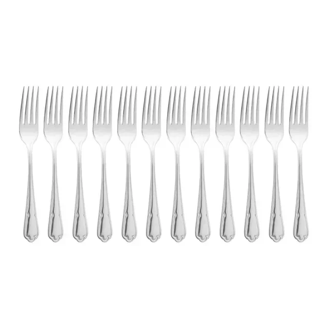 Set di 12 Forchette da Tavola Dubarry in Acciaio Inossidabile