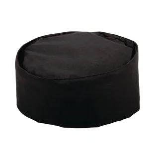 Chef Hat Black Polycotton Size XL - Professional Kitchen Cap