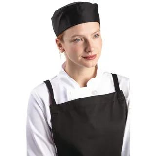 Chef Hat Black Polycotton Size XL - Professional Kitchen Cap