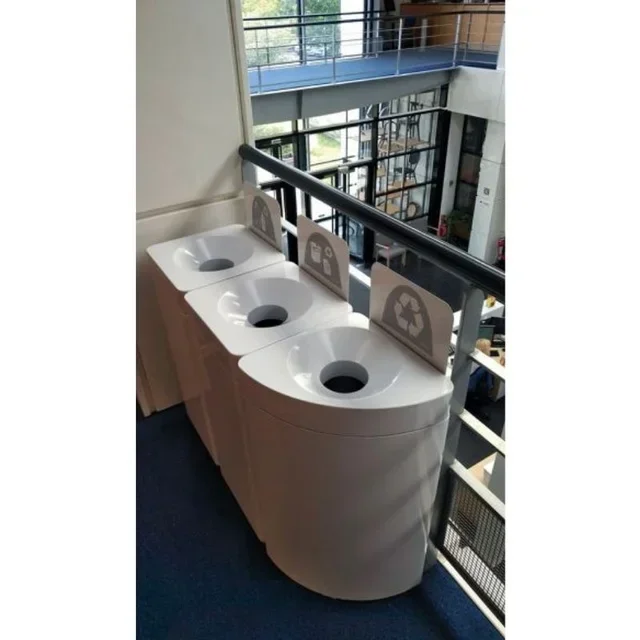 Weißer feuerfester modularer Eckbehälter - 36 L