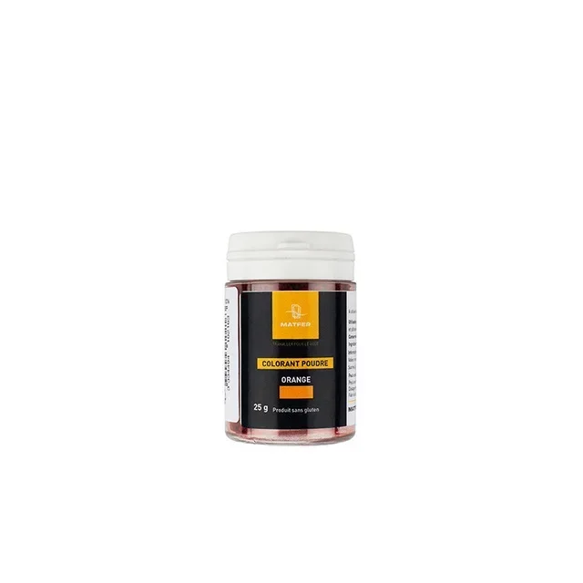 Colorante Alimentario en Polvo Hidrosoluble Naranja 25g - Colorante Hidrosoluble para Repostería