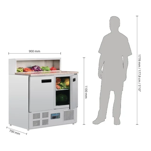 Refrigerated Pizza Preparation Counter Series G - Capacity 288 Liters