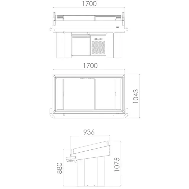 Refrigerated Display Case for Fishmonger
