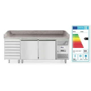 Comptoir Réfrigéré de Préparation Pizza/Salade - Capacité 280 Litres