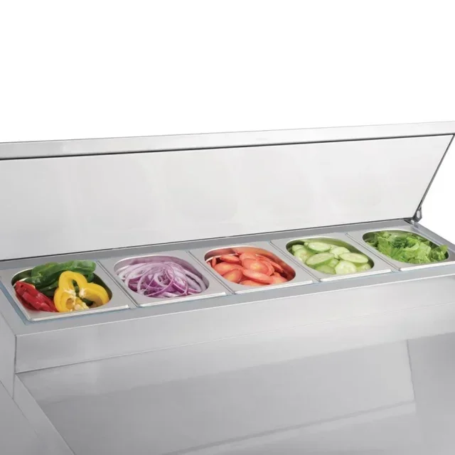 Refrigerated Pizza and Salad Preparation Counter Series G 254L with 5 Gastronorm 1/6 Pans