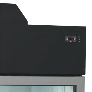 Wand-Gefrierschrank mit Glastüren Supermarkt 3 Türen 628L - Schwarz