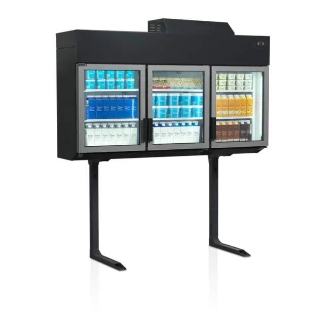 Congélateur Armoire Mural Professionnel 3 Portes 628L - Noir